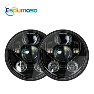 Nhà Máy Cung Cấp 5.75 "Đèn Pha Led Cho Máy Chiếu Xe Máy Đèn Pha 5 3/4 Inch Cho Harley Dyna Sportster Softail Street Bob