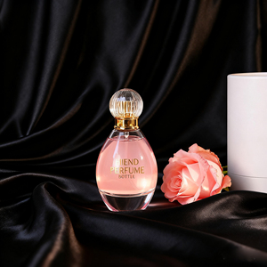 Sang trọng rõ ràng chai nước hoa thủy tinh với sọc Cap, bơm lại cao cấp Eau de Parfum container cho phụ nữ Giọt Nước Mắt thả hình dạng - Product Image 5