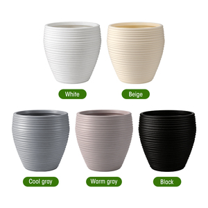 Pot de fleurs sur pied de grande taille Yicai, moderne, en mélamine, pour arbre artificiel, rond, en plastique, durable, écologique, pour la maison <span class=keywords><strong>et</strong></span> le jardin - Product Image 5