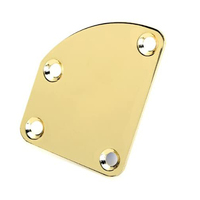 Plaque de manche en coupe dorée Plaque de manche de guitare incurvée avec vis de montage pour guitare électrique Jaz Bass