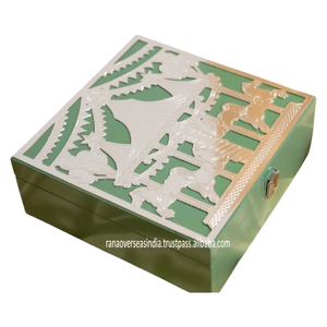 Joyero de almacenamiento hecho a mano Chapado en plata de Metal de lujo de nuevo diseño con tema de circo regalo decorativo único para decoración del hogar - Product Image 1