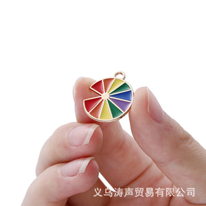 Sound Of Waves Rainbow Alloy Pendants DIY Jewelry Charms For Bracelets Necklaces Keychains Fashion Accessories - Product Image 3