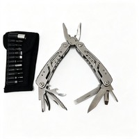 Pince multifonction pliable et embout à vis, outil multifonctionnel portable en acier inoxydable, kit de survie pour le camping en plein air