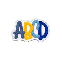 Accessoires vestimentaires personnalisés en silicone avec lettres A B C D, moulage par injection, pour chaussures, chapeaux, patchs décoratifs, accessoires de vêtements en silicone