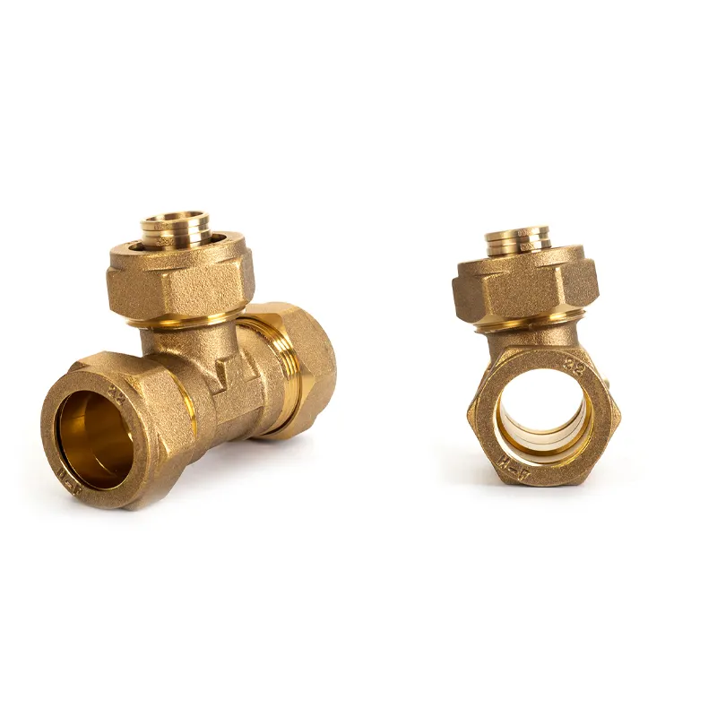 Hot Sale Brass Connector And Pipes Fitting Tube Tee Fittings Brass Malleable Metal Pipe Joint