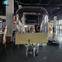 Carrito de Helados, Gelato, Postres, Churros, Dulces, Chips, Remolque de Comida Móvil, Servicio Ambulante, Acero Inoxidable, Aluminio
