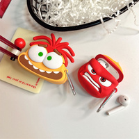 Casing Earphone Silikon Kartun Inside Out Anger untuk Apple Airpods 4 Pro 2 3, Penutup Headphone Karet Anti Cemas, Casing Animasi Lucu