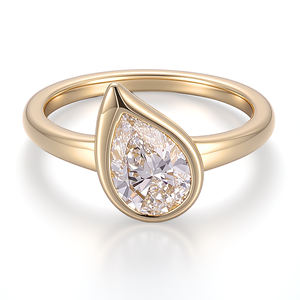 Anillo de Diamante Cultivado en Laboratorio con Certificado IGL, Corte Ovalado, Oro Sólido de 14K, Nuevo Diseño, Anillo de Compromiso y Boda para Mujer, Regalo de San Valentín - Product Image 2