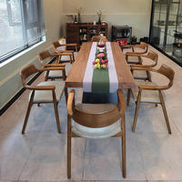 Chaise de salle à manger moderne en bois de frêne massif avec accoudoirs, garantie 1 an, pour la maison, le bar, la salle de sport, l'entrepôt, mobilier domestique