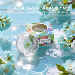 <span class=keywords><strong>Savon</strong></span> artisanal <span class=keywords><strong>transparent</strong></span> aux acides aminés en forme de fleur, vente en gros - Product Image 3