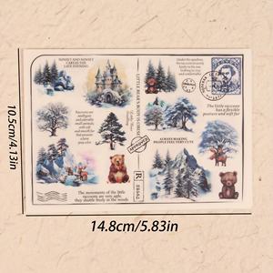 JAI IMAN 2 hojas de PVC personalizable impermeable cuatro estaciones bosque autoadhesivo DIY transferencia pegatina para ordenador portátil - Product Image 2