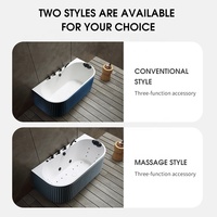 Baignoire Spa Ovale Autoportante en Acrylique avec Jets Hydromassants pour Salle de Bain et Hôtels