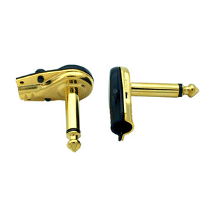 Codo de 90 grados 6,5 Conector de amplificador de micrófono de audio de 2 núcleos grande Enchufe de guitarra <span class=keywords><strong>mono</strong></span> en ángulo - Product Image 4