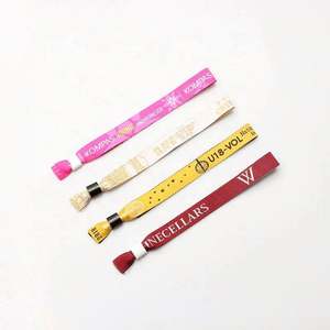 Bracelets d'amitié en tissu de luxe pour garçons et filles, bracelet personnalisé avec logo - Cadeau de mariage - Product Image 3
