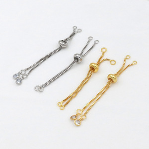 Factory direct stock of 18K <b>gold</b>-plated copper push-<b>pull</b> bracelets, DIY versatile adjustable <b>drawer</b> bracelets, snake bone - Product Image 2