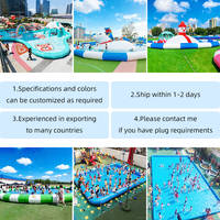 Équipements de jeux commerciaux pour enfants, jouets gonflables, piscine gonflable en plastique, parc aquatique gonflable avec parasol