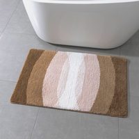 Tapis de bain DADA personnalisé, minimaliste, fabriqué à la machine, en polyester doux, super absorbant, imperméable et antidérapant