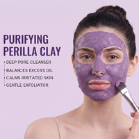 Masque de boue de perilla à l'argile de kaolin hydratant, resserrant les pores et éliminant les points noirs 120g pour un nettoyage profond hebdomadaire OEM ODM LOGO personnalisé