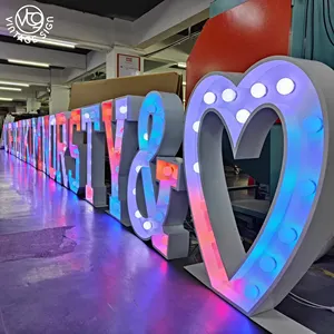 Big Letter Signs Festzelt große LED-Zahlen hoch 4ft Festzelt Zeichen Free Stand Light Up Building Riesen buchstaben