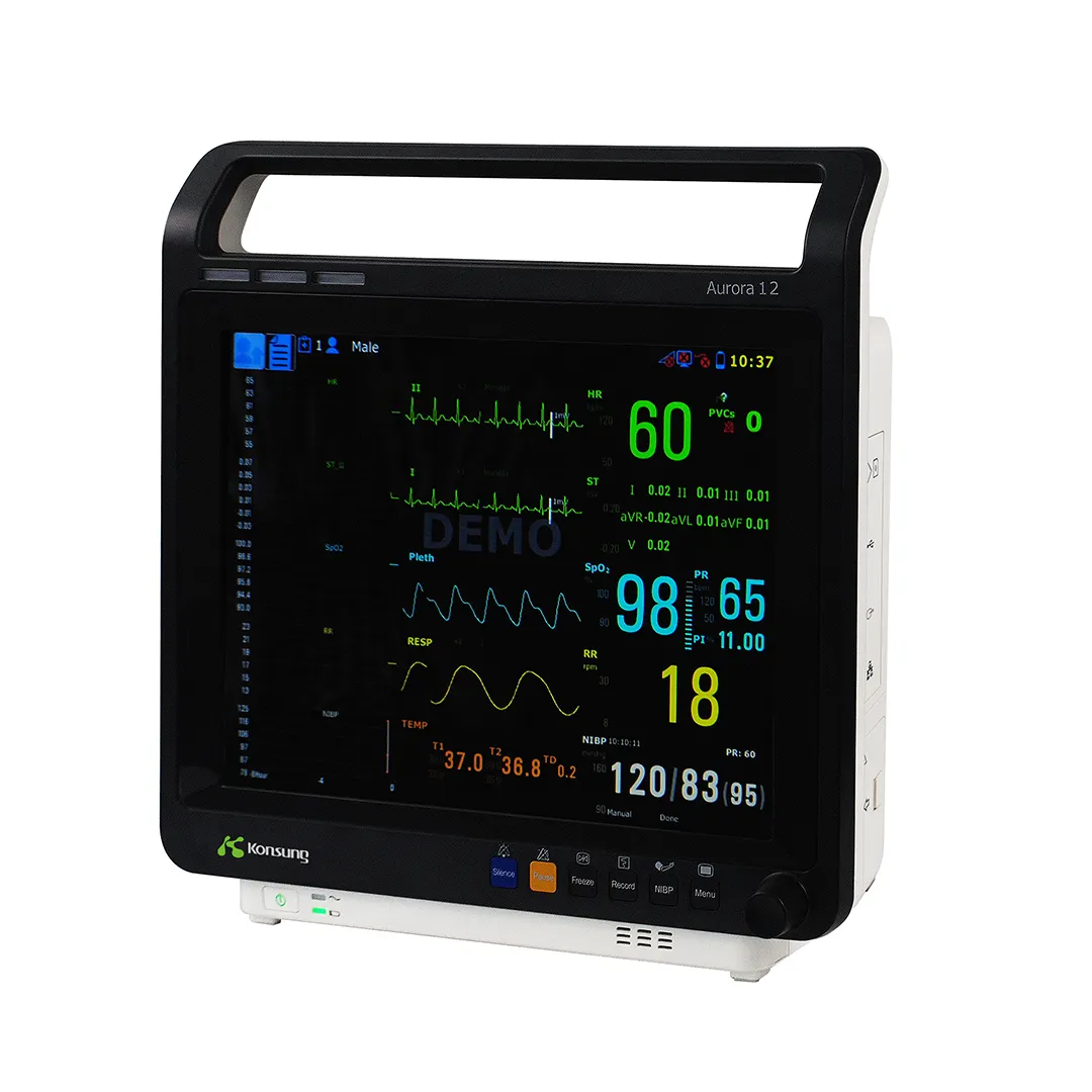 Aurora-12 12.1-inch big screen vital patient monitor price big font drug calculation medical patient monitor for ICU