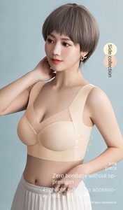 <span class=keywords><strong>Reggiseno</strong></span> Senza Cuciture Taglie Forti da Donna all'Ingrosso, Mezza Coppa Push-Up Traspirante e Comodo Senza Ferretto - Product Image 6