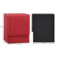 Boîte de rangement pour cartes à jouer en cuir PU imperméable avec fermeture magnétique pour cartes de tarot, Pokémon, TCG, Yugioh, jeux de société