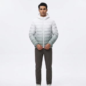 High Quality Custom <b>Lightweight</b> <b>Men's</b> Puffer <b>Jacket</b> Hood Waterproof Comfortable Winter Street Wear - Product Image 1