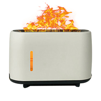 Mini humidificateur à flamme, réservoir d'eau de 240 ml avec indicateur de niveau d'eau pour bureau et étude
