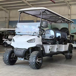Carrito de golf espacioso de seis plazas, color blanco, para recepción de grupos y viajes en sitios turísticos - Product Image 3
