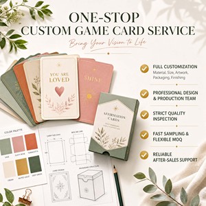 Cartes de conversation personnalisables pour adultes, cartes de <span class=keywords><strong>jeu</strong></span> grand format personnalisées avec logo estampé à chaud - Product Image 2