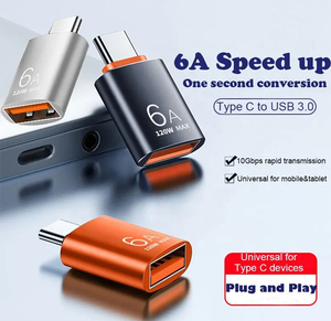 Adattatore USB 3.0 Tipo C 120W 6A OTG per Ricarica Rapida Laptop e Telefono <span class=keywords><strong>Convertitore</strong></span> USB Maschio a Femmina - Product Image 2