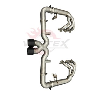 ท่อไอเสียไทเทเนียม Vortex High Flow สำหรับ Porsche 911 992 GT3 4.0 ระบบเต็มรูปแบบ พร้อม Muffler Delete Headers อะไหล่แต่ง - Product Image 2