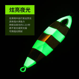 Señuelo Artificial Luminoso de 60g, 80g, 100g, 120g, de Aleación de Aluminio, para Pesca en Barco, Jigging, Pesca en Agua Salada - Product Image 1