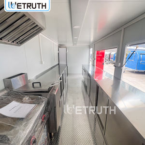 Remolque de comida de cocina móvil de acero inoxidable con certificación CE, diseño cuadrado moderno, camión de dulces vegano, apto para alergias, aperitivos, óxido - Product Image 5