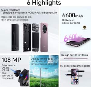 Honor Magic7 Lite สมาร์ทโฟน5G แอนดรอยด์14 OCTA Core CDMA ซิมคู่ NFC แรม8GB 5000mAh 1.7นิ้ว AMOLED 120Hz 108MP Ai MTK - Product Image 2