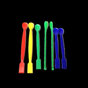 Laboratory medicine spoon Colorful Double head Weighing spoon Plastic Spoon spatula medical medicine spatula