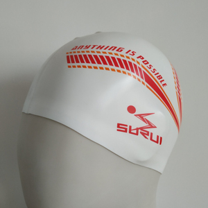 Gorro de Natación Impermeable para Adultos con Protección para los Oídos, Material de Silicona, Negro, Apto para Cabello Largo, Estampado, Antiderrames - Product Image 6