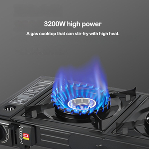 Table de cuisson à gaz portable multifonctionnelle 2-en-1 en acier inoxydable 3200w Supports LP Butane Gas Fue for Car Outdoor <span class=keywords><strong>Camping</strong></span> <span class=keywords><strong>Kitchen</strong></span> - Product Image 2