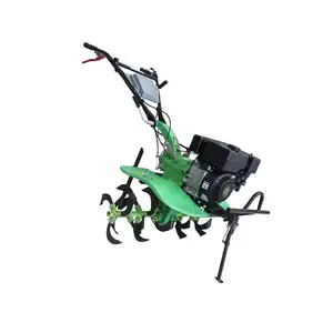 Hand Push Tractor Helmstok Lopen Helmstok En Cultivator Handleiding Tuin Tilling Machine