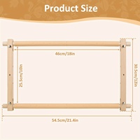 Cadre de broderie tapisserie défilement cadre hêtre bois point de croix cadre couture outil carré pour broderie 53.34x30.48cm