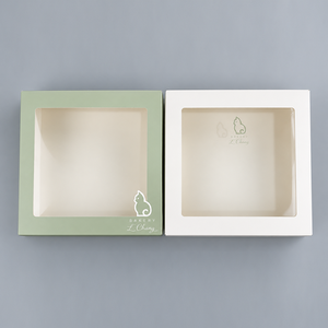 Custom Flexo Printed Premium Clear Window Self Erecting Disposable Food Packaging Paperboard <b>Cake</b> Box with Custom Color & Logo - Product Image 3