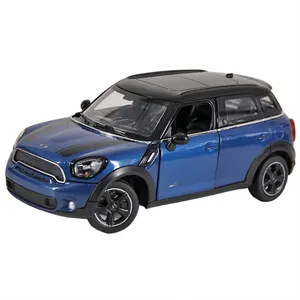 Rastar-modelo de coche de simulación fundida, escala 1:24, Mini Cooper, modelo de coche de aleación