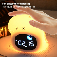 Réveil électronique de voyage alimenté par batterie pour les enfants Réveil lumineux avec fonction de thérapie du sommeil Horloge de sommeil bonne nuit