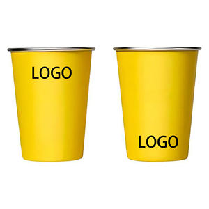 Tasses à <span class=keywords><strong>bière</strong></span> <span class=keywords><strong>de</strong></span> camping 350ML 500ML en acier inoxydable empilables, tasse à café avec logo personnalisé, revêtement en poudre, sans BPA, gobelet <span class=keywords><strong>de</strong></span> voyage en plein air - Product Image 3