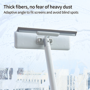 Taşınabilir Dayanıklı Çevre Dostu Plastik Paslanmaz Çelik Cam Temizleyici Yeni Tasarım Teleskopik Uzun Saplı Çift Kullanımlı Silecek - Product Image 2