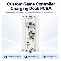 Base de Carga para Control de Videojuegos, Cargador de Batería NiMH PCBA con Reproducción de Video MP4 e Indicador RGB, Doble USB-C 5V 500mA