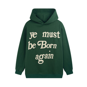 Felpa con Cappuccio a Maniche Lunghe da Uomo Kanye '<span class=keywords><strong>Ye</strong></span> Must Be Born Again' con Stampa 3D in Schiuma, 100% Cotone, Stile Hip Hop, Tinta Unita - Product Image 6
