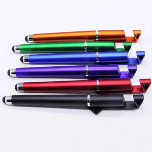 Stylo multifonctionnel à écran tactile en plastique de 0,5 mm avec logo personnalisé en gros, support de téléphone, stylo à bille - Product Image 2