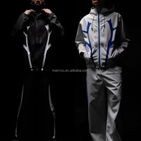 Ensemble veste et pantalon streetwear unisexe color block, coupe-vent en nylon, survêtement jogger, personnalisable avec logo pour fabricants