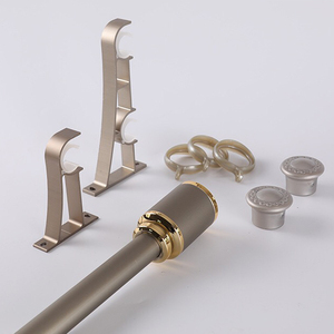 Tringles à Rideaux Modernes Industriels de Luxe Style Romain, Tringle Simple Murale en Acier Carbone, Supports et Accessoires pour Rideaux, Décoration Intérieure - Product Image 4